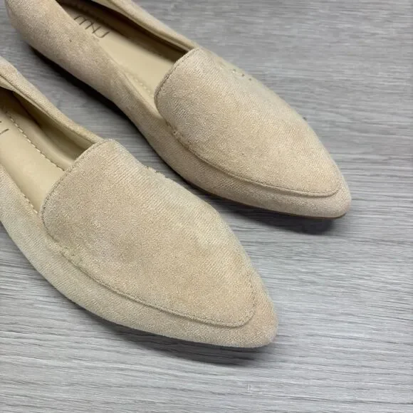 MUSSHOE Loafers for Women Comfortable Pointed Toe SIZE 8.5 Tan Casual Formal - Picture 7 of 12